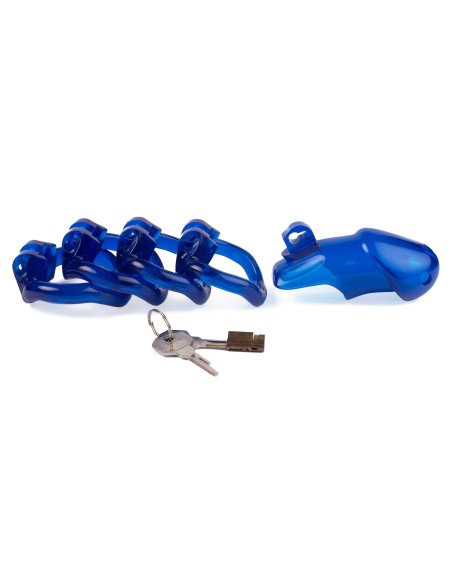 Cage de chasteté Lock Up 9.4 x 3.2cm Bleue Cage de chasteté Lock Up 9.4 x 3.2cm Bleue