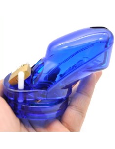 Cage de chasteté Locky 8 x 3.3cm Bleu