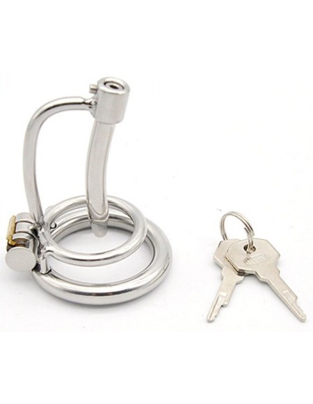 Cage de chasteté avec Tige Urètre 5cm - Diamètre 8mm