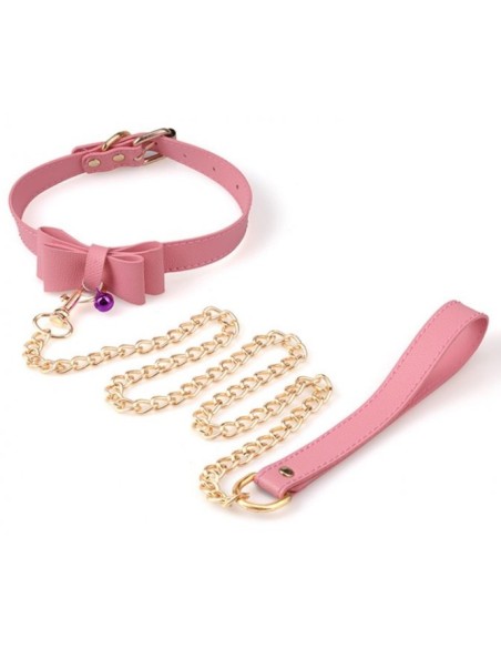 Collier Laisse Bow Rose