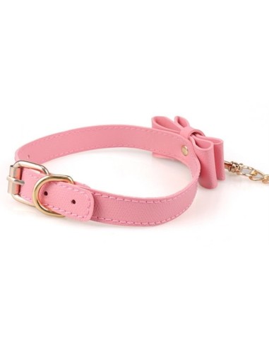 Collier Laisse Bow Rose