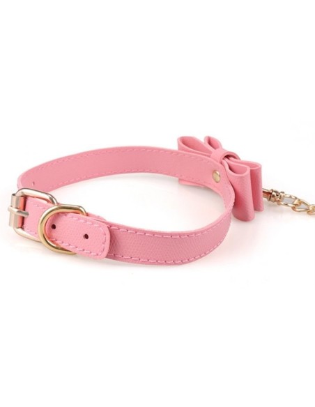 Collier Laisse Bow Rose