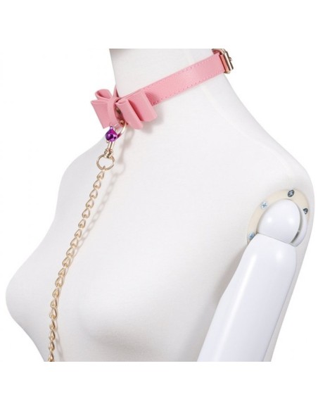 Collier Laisse Bow Rose