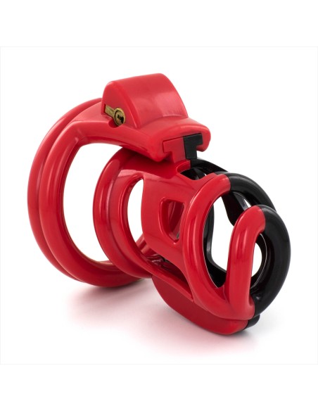 Cage de chasteté Cock Cuff 7.5 x 3 cm Rouge-Noir Cage de chasteté Cock Cuff 7.5 x 3 cm Rouge-Noir