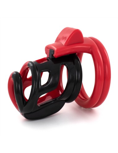 Cage de chasteté Cock Cuff 7.5 x 3 cm Rouge-Noir