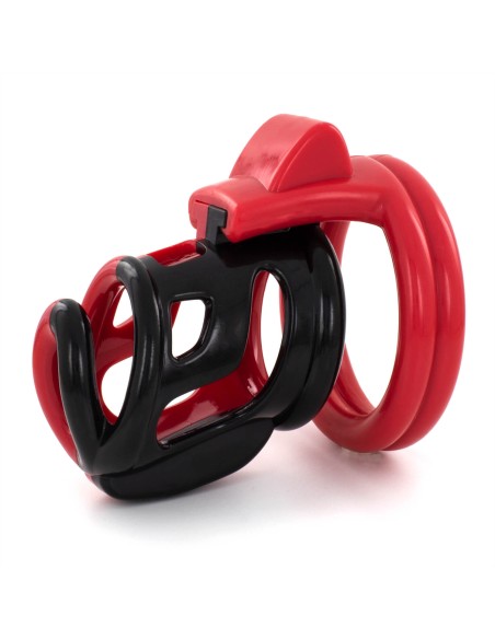 Cage de chasteté Cock Cuff 7.5 x 3 cm Rouge-Noir Cage de chasteté Cock Cuff 7.5 x 3 cm Rouge-Noir