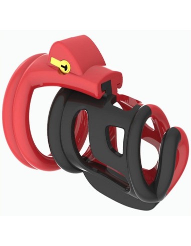 Cage de chasteté Cock Cuff 7.5 x 3 cm Rouge-Noir