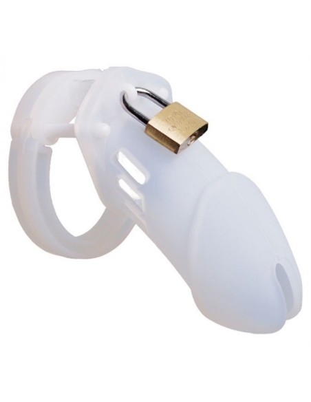 Cage de chasteté Silicone Bran 9 x 3cm Blanche