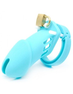 Cage de chasteté Silicone Bran 9 x 3cm Bleue