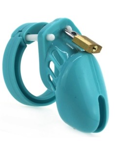 Cage de chasteté Silicone 7 x 3.3 cm Bleu