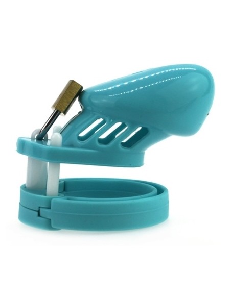 Cage de chasteté Silicone 7 x 3.3 cm Bleu