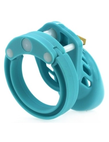 Cage de chasteté Silicone 7 x 3.3 cm Bleu