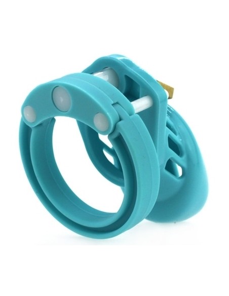 Cage de chasteté Silicone 7 x 3.3 cm Bleu