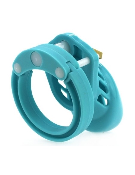 Cage de chasteté Silicone 7 x 3.3 cm Bleu
