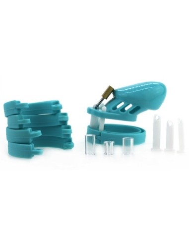 Cage de chasteté Silicone 7 x 3.3 cm Bleu