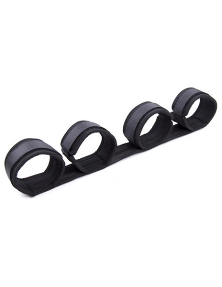 Barre avec Menottes Spreader Nylon noir Barre avec Menottes Spreader Nylon noir