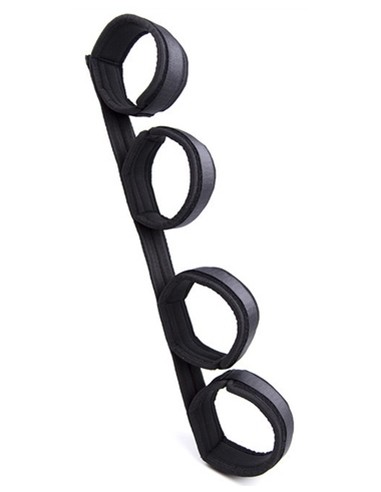 Barre avec Menottes Spreader Nylon noir
