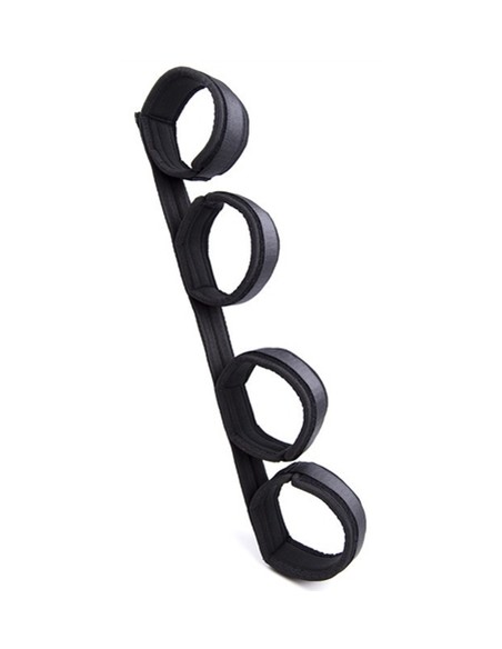 Barre avec Menottes Spreader Nylon noir Barre avec Menottes Spreader Nylon noir