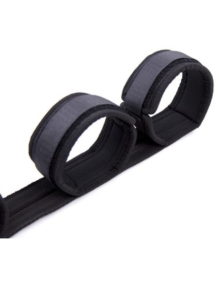 Barre avec Menottes Spreader Nylon noir Barre avec Menottes Spreader Nylon noir