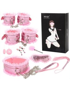 Coffret Bdsm lace Light 8 Pièces Rose