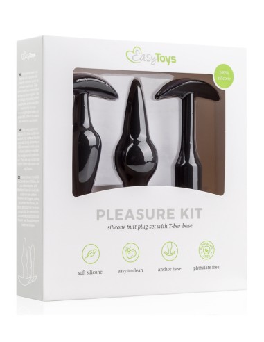 Kit de 3 plugs Pleasure Noirs