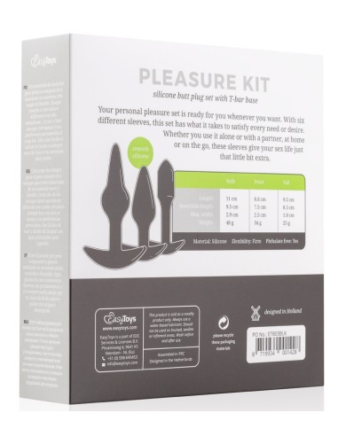 Kit de 3 plugs Pleasure Noirs