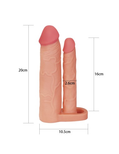 Gaine de pénis Double Penis 18 x 4 cm
