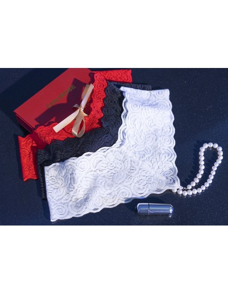 String perlé IZIA + Mini Vibro Rouge String perlé IZIA + Mini Vibro Rouge