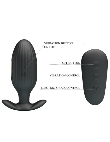 Plug vibrant Électro Royal Pleasure Kelly 8 x 3.4 cm