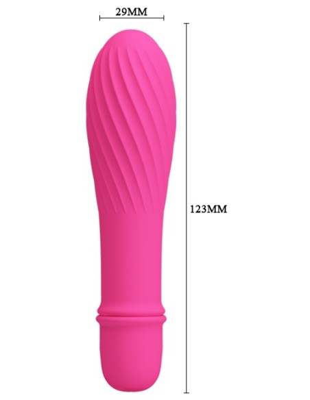 Vibromasseur Solomon Pretty Love 9 x 2.8 cm Rose - Vibromasseurs Design - 5