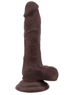 Gode réaliste Flatterer 14 x 4 cm Marron
