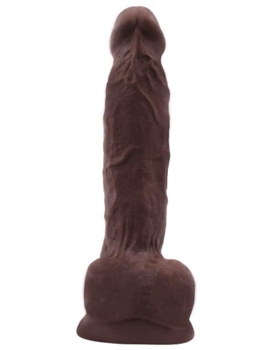 Gode réaliste Flatterer 14 x 4 cm Marron