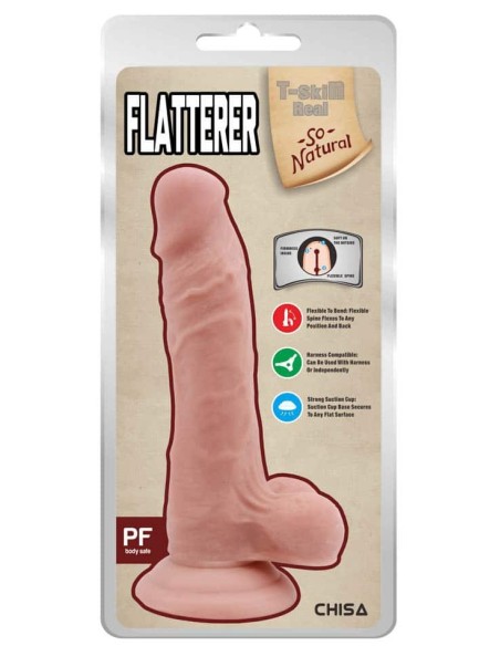 Gode réaliste Flatterer 14 x 4 cm Flesh