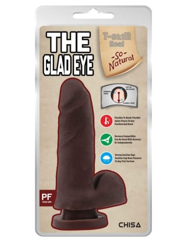 Gode réaliste The Glad Eye 11 x 3 cm Marron