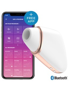 Stimulateur de clitoris connecté Love Triangle Satisfyer Blanc