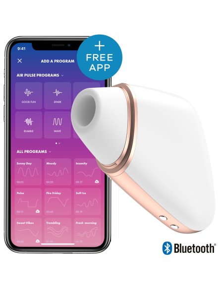 Stimulateur de clitoris connecté Love Triangle Satisfyer Blanc