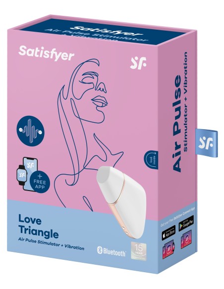 Stimulateur de clitoris connecté Love Triangle Satisfyer Blanc