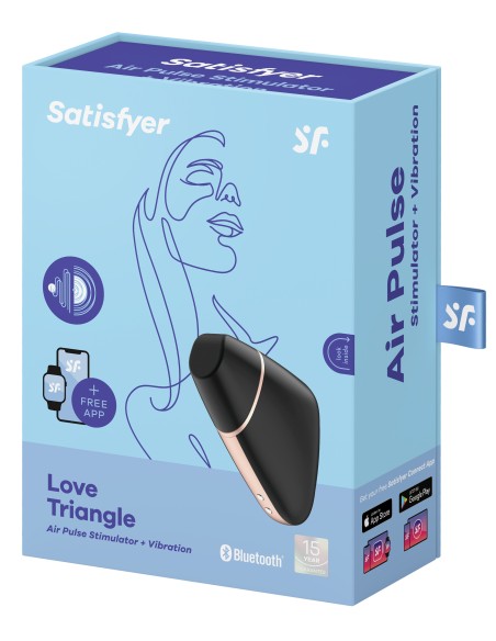 Stimulateur de clitoris connecté Love Triangle Satisfyer Noir Stimulateur de clitoris connecté Love Triangle Satisfyer Noir