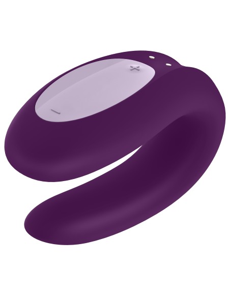 Stimulateur connecté Double Joy Satisfyer Mauve