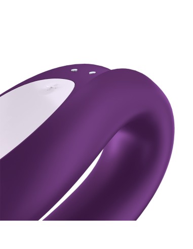 Stimulateur connecté Double Joy Satisfyer Mauve
