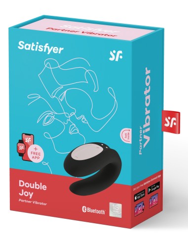 Stimulateur connecté Double Joy Satisfyer Noir