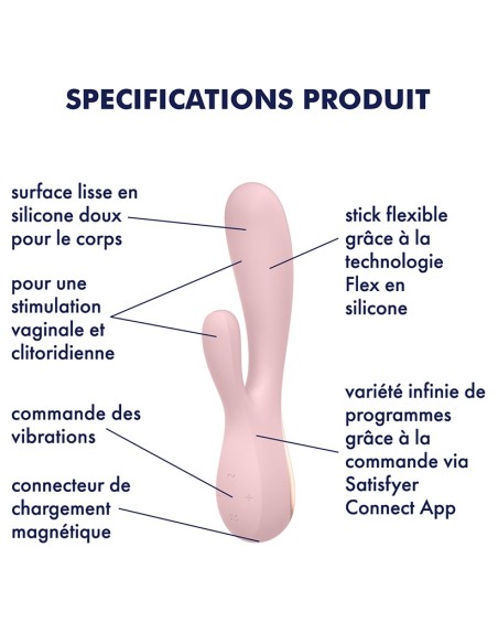 Rabbit connecté Mono Flex Mauve Rabbit connecté Mono Flex Mauve