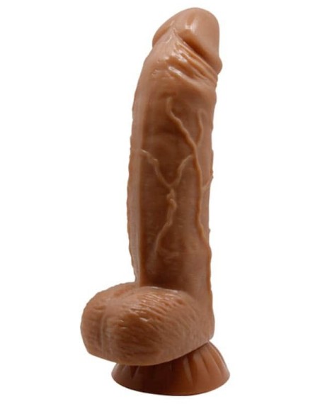 Gode réaliste Angelo 15 x 4 cm Marron