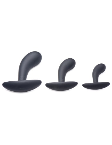 Pack de 3 plugs Trainer Silicone Dark Delights Noirs
