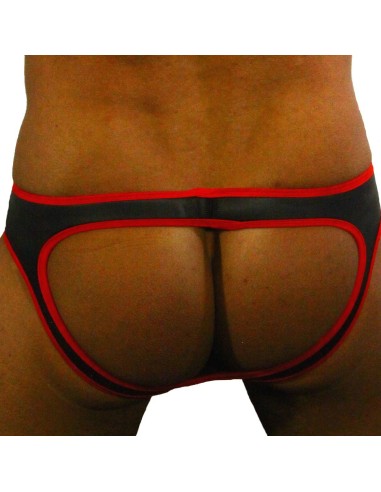Jockstrap néoprène Noir-Rouge