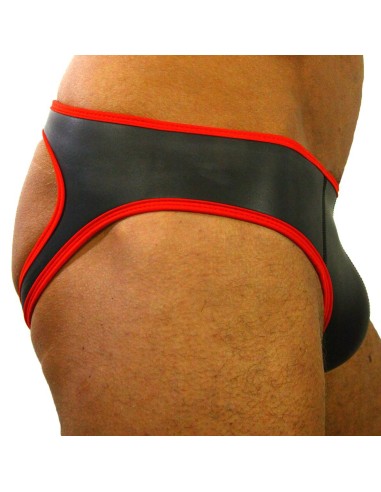 Jockstrap néoprène Noir-Rouge