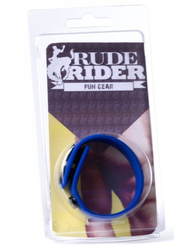 Cockring silicone 3 Snaps Bleu