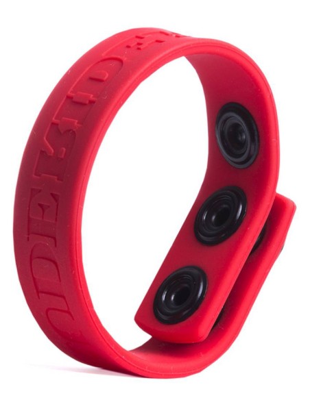 Cockring silicone 3 Snaps Rouge