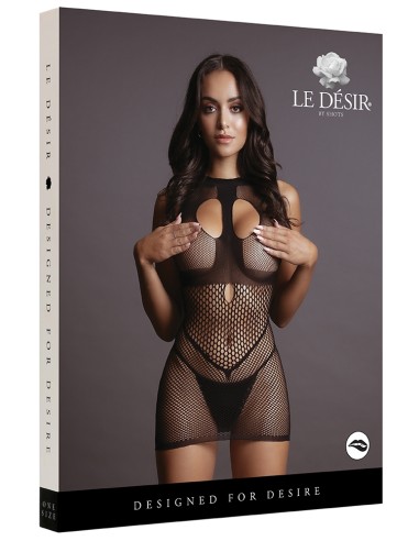 Robe sexy Duo Net Open Cup Noir