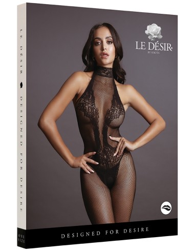 Combinaison sexy Fishnet & Lace Noir - Combinaisons - 3